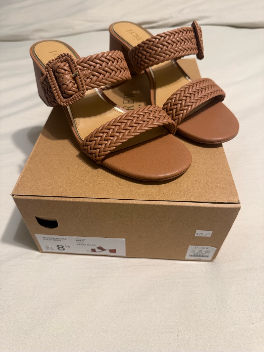 J. Crew Women’s Braided Buckle Strap Heels Size 8.5